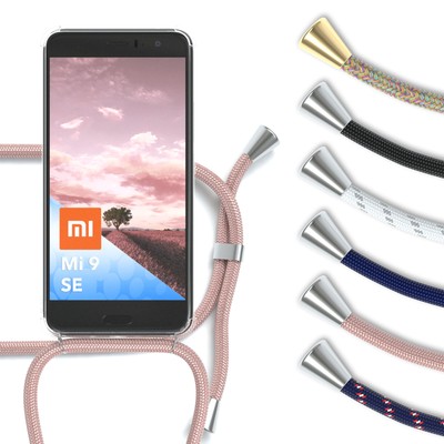 Hülle für Xiaomi Mi 9 SE Umhängehülle Band Handykette Schutz Case Silikon Cover