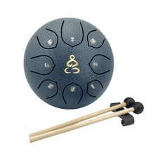 6 Inch 8 Note Steel Tongue Drum C Major Percussion with Drums Mallets,Carry Bag