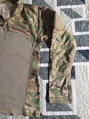 Massif Combat Shirt Adult Small Advanced 1/4 Zip Camo Flame-Resistant (F6 - Picture 2 of 7