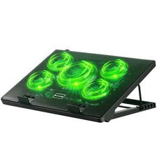 Laptop Cooling Pad, Laptop Cooler with 5 Quiet Fans for 12"-17" Computer PC N...