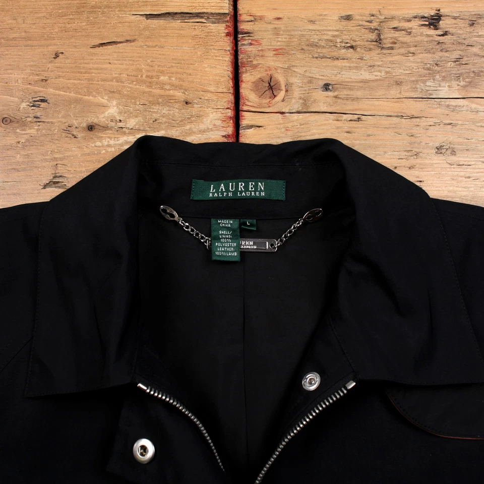 Vintage Ralph Lauren Military Jacket L Overshirt Black Womens - Image 3 of 4