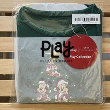 NIB Little Sleepies 10Y Mickey  Friends Flutter Tee Christmas Tree Minnie Goofy