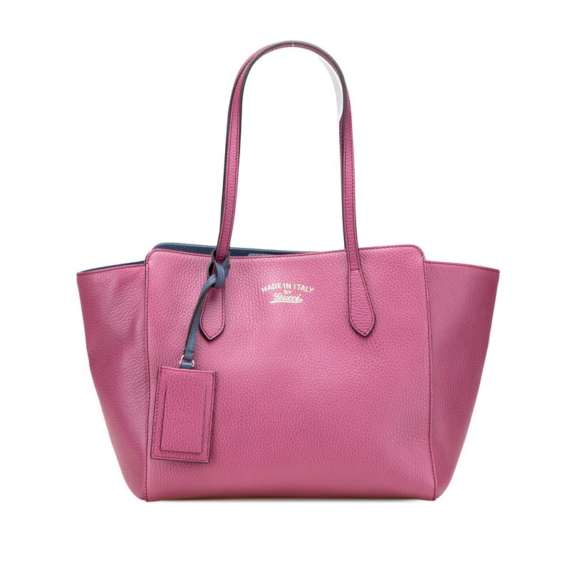 Gucci Purple Leather Swing Tote Shoulder Bag 354408 Pre-Owned