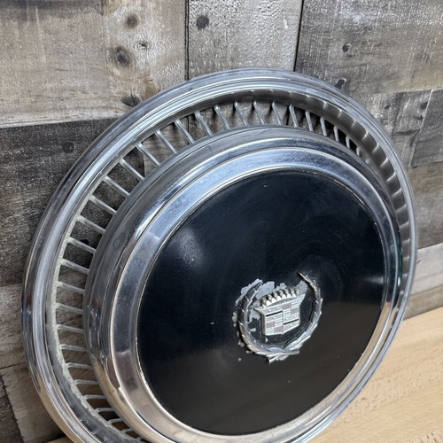 Cadillac Eldorado Wheel Cover Hubcap Black 1976 1977 1978 1974 1975 76 77 78 70s - Foto 4 di 23