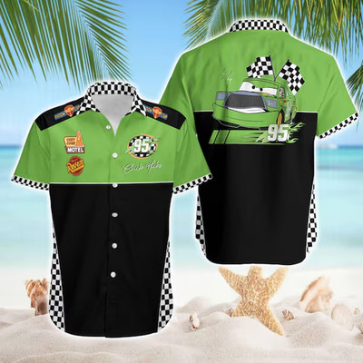 Chick Hicks Hawaiian Shirt, Disneyland Rust-eze Cars Hawaii Shirt, Piston Cup C