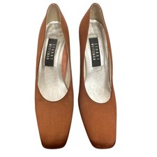 Stuart Weitzman vintage Satin Brown fabric Pumps dress party shoes