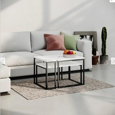 Nesting Coffee Tables Set of 3 White Modern Nesting Tables Living Room Tables
