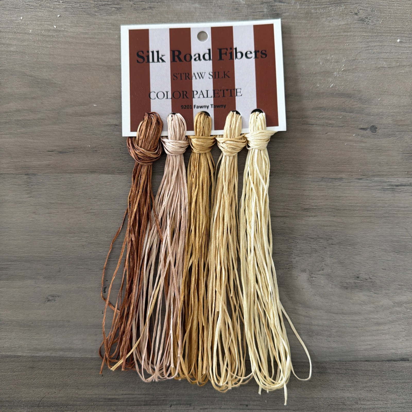 THREADS FOR STITCHING- Straw Silk Color Palette Fawny Tawny