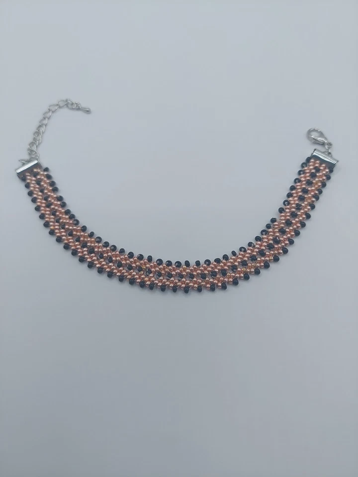 Armband 16 Cm, Handarbeit Aus Perlen, Damen Mode Schmuck - Bild 2 von 2