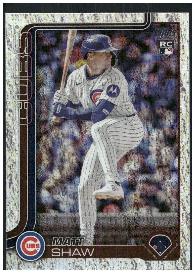 2025 Topps Update Sand Glitter Matt Shaw #US200 Cubs RC