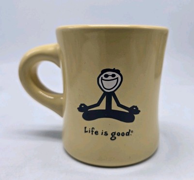 Life is Good Do What You Like. Like What You Do YOGA Yellow Diner Coffee Mug