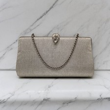 Vintage Silver Metallic Clutch
