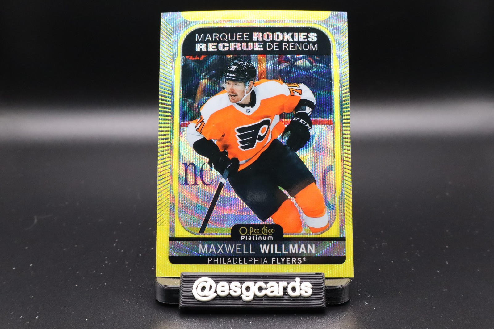 2021-22 O-Pee-Chee Platinum - #279 Maxwell Willman (RC) Neon Yellow Surge Rookie
