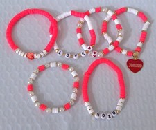 New Set of 6 Assorted Stretch Valentine's Day Bracelets Set 1