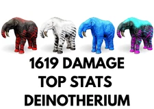 Deinotherium 1619 DAMAGE TOP STATS Clone Ark Survival Ascended Official PVE