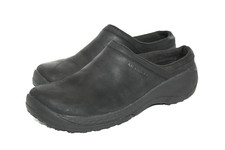 MERRELL Encore 2 Womens Leather Slip On Mules / C;ogs Size 10 Black Leather