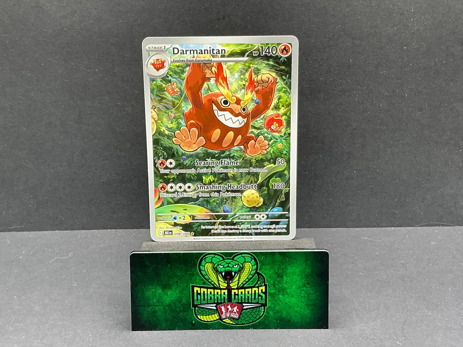 2025 Scarlet & Violet Black Bolt Darmanitan Holo Secret Rare #98/86