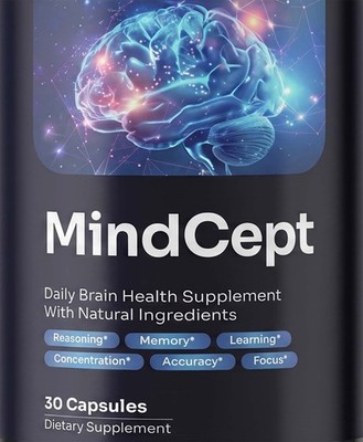 MindCept Brain & Cognitive Health Natural Support Dietary Supplement 30 Capsules