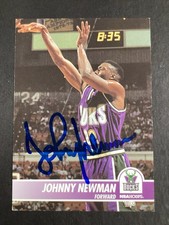 Johnny Newman Signed 1995 NBA Hoops #347 Basketball NBA Milwaukee Bucks Auto TPG