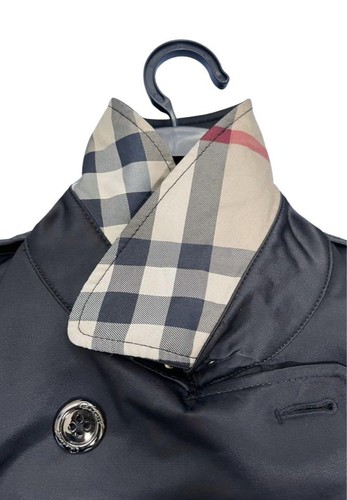 Burberry London Nova Check Trench Coat Black Size L/US:M Authentic - Picture 5 of 24