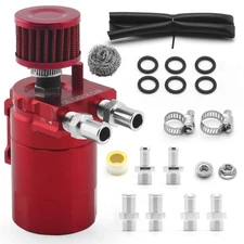 Oil Catch Can Kit Reservoir Baffled Tank with Breather Filter Universal Aluminum