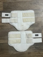 SmartPak White Fleece Sport Boots Brushing Splint Dressage Horse Tack Medium