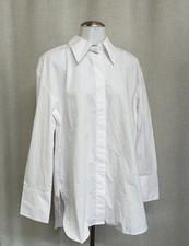  NEW  BANANA REPUBLIC White Button Down Shirt Oversized Blouse Top Size M HW