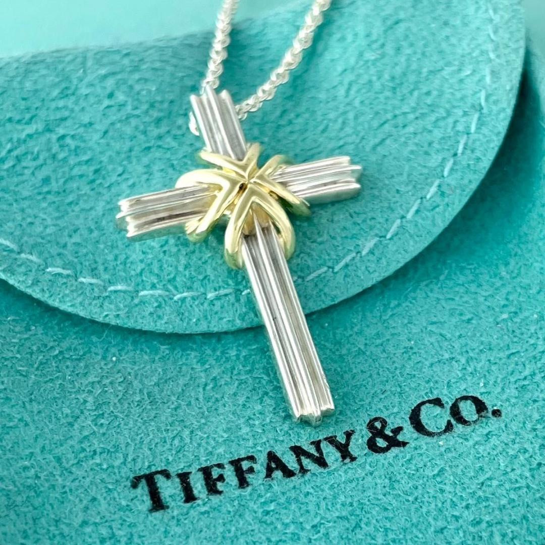 Tiffany & Co. Signature Cross Necklace 18K Gold & Silver Tiffany & Co. Signature Cross Necklace 18K Gold & Silver