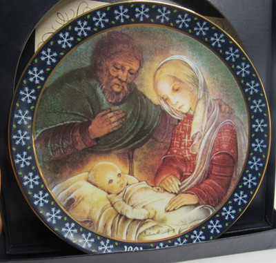 Maria und Josef 1991 Sulamith Wülfing Reco Christmas Plate w/ Box & COA