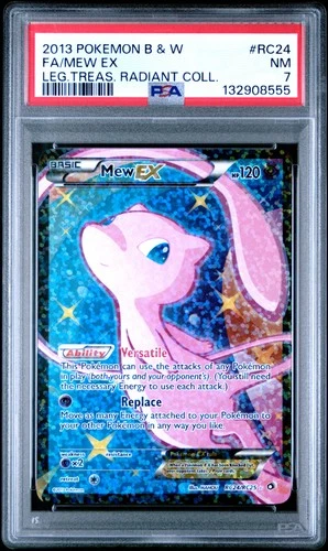 Mew Ex RC24 Pokemon Black & White Legendary Treasures Radiant Collection - PSA 7