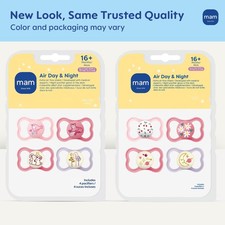 MAM Air Pacifier for Babies 16 Months, Extra Air Flow for Sensitive Skin, Glows