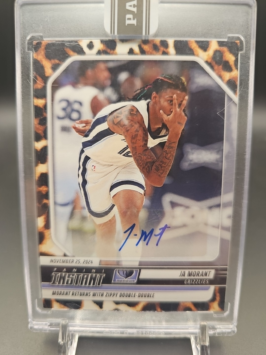 2024-25 Panini Instant NBA Ja Morant Auto Prizm Signatures Black Jaguar SSP 5/10