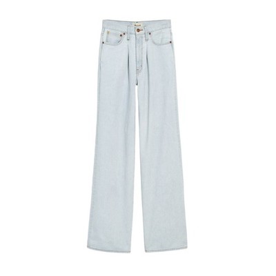 Madewell Superwide Leg Jeans Olcott Wash Size 31 Light Wash Denim Wide Leg