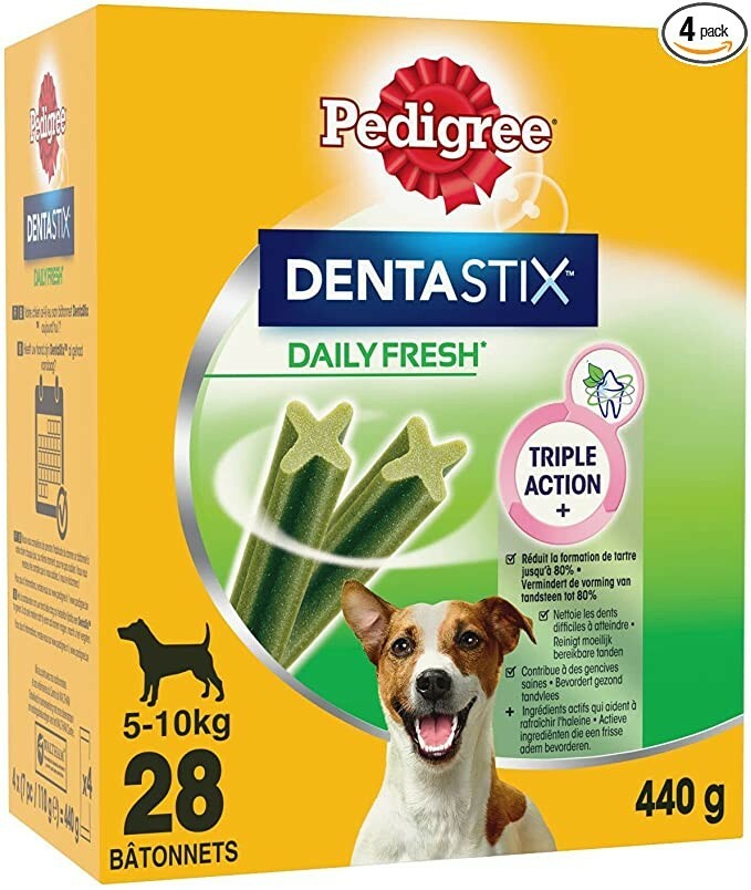 Bâtonnets Dentastix Fresh action anti-tartre et eucalyptus petit chien
