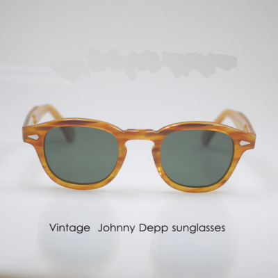 Johnny Depp green sunglasses blonde glasses G15 polarized sunglasses UV400 SMALL