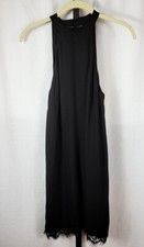 Lulus Dress Womens Sz Xs Black Sleeveless Lbd Lace Hem Whimsigoth