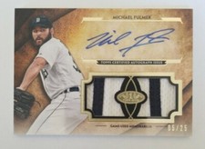 Michael Fulmer 2017 Topps Tier One ON-CARD Pinstripe Dual Relic 05/25 Tigers