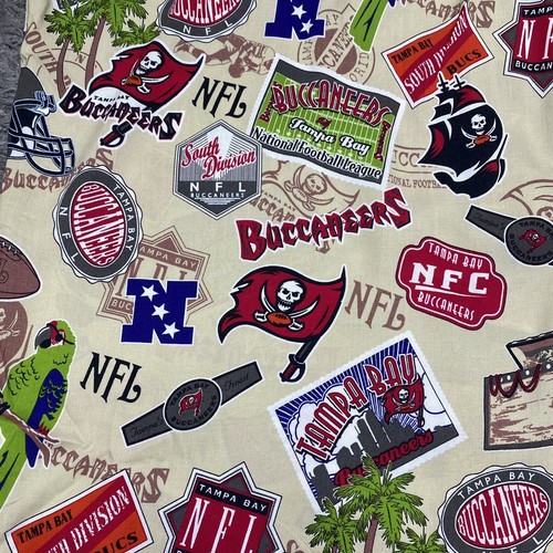 NFL Tampa Bay Buccaneers Hemd Herren L All Over Print Hawaii Knopf Beige S/S - Bild 24 von 24