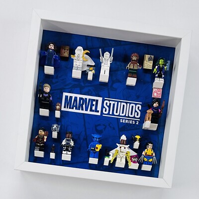 Vitrinenrahmen Koffer für LEGO  Marvel Serie 2 Minifiguren 71039 Figuren 27cm