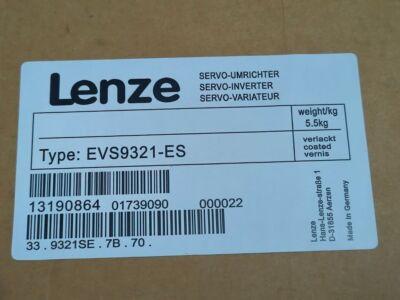 EVS9321-ES 1PCS NEW LENZE SERVO DRIVE EVS9321-ES