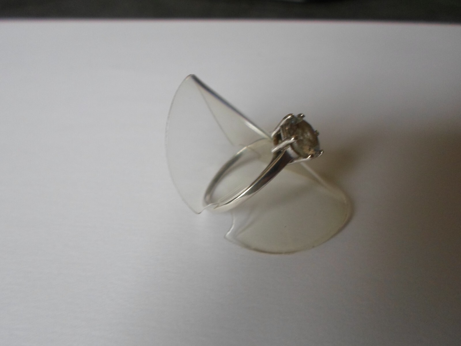 solid silver ring, solitaire, zirconium, s. 58 - image 5