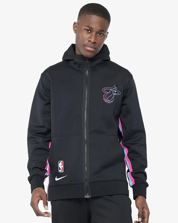 Miami Heat Nike Thermaflex Full Zip Hoodie - Mens