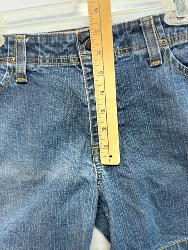 Levi Strauss Signature Stretch Denim Shorts Blue Jean Misses Size 10 - Picture 7 of 12