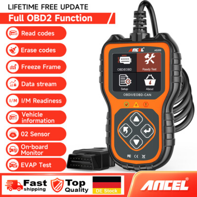 ANCEL AS200 Profi KFZ OBD2 Diagnosegerät Fehler Auslesegerät Codeleser DE