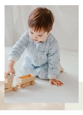 Nest designs Kids Raglan Bamboo Cozy Sleep Suit 3.5 TOG orca blue 2.5-4T