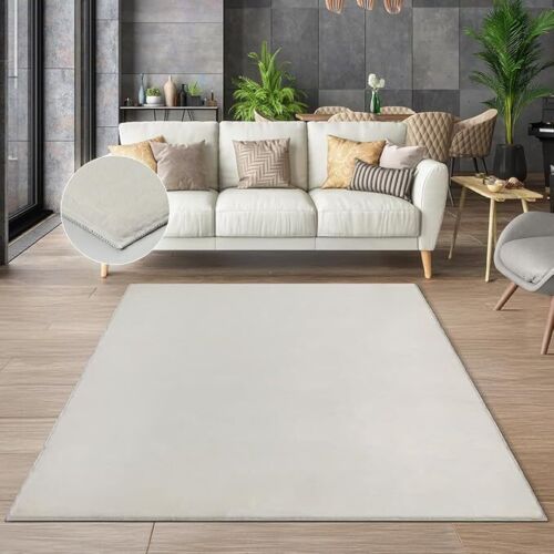 Kurzflor Einfarbig Teppich Läufer Wohnzimmer Waschbarer Weich Rutschfest Einfarb - Bild 13 von 14