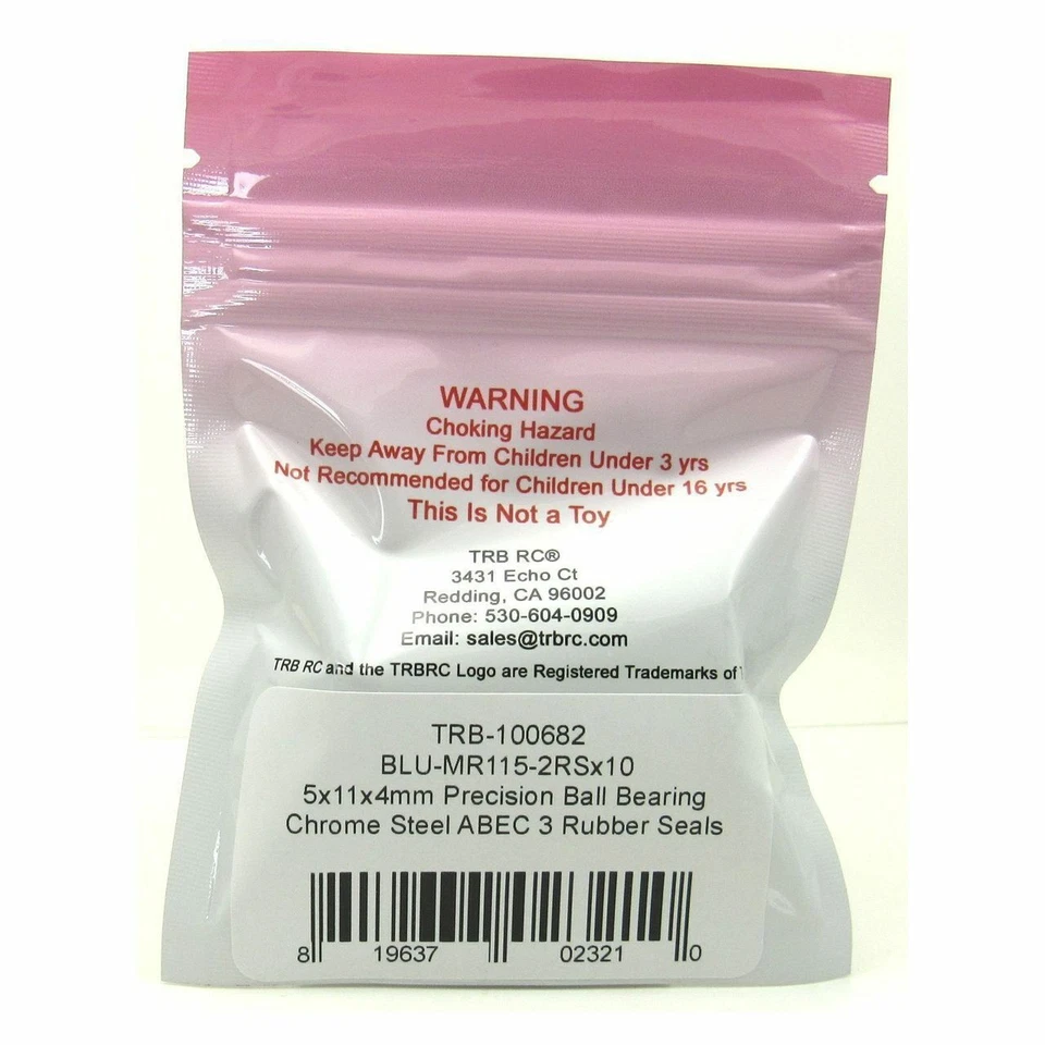 Резиновые герметичные прецизионные шарикоподшипники TRB RC 5x11x4 мм BLU (10) - Изображение 3 из 3