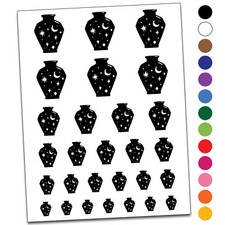 Bottle of Moon and Stars Temporary Tattoo Water Resistant Set