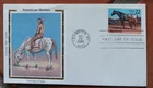 APPALOOSA HORSE AMERICAN HORSES 1985 INDIAN HORSEBACK COLORANO SILK CACHET FDC
