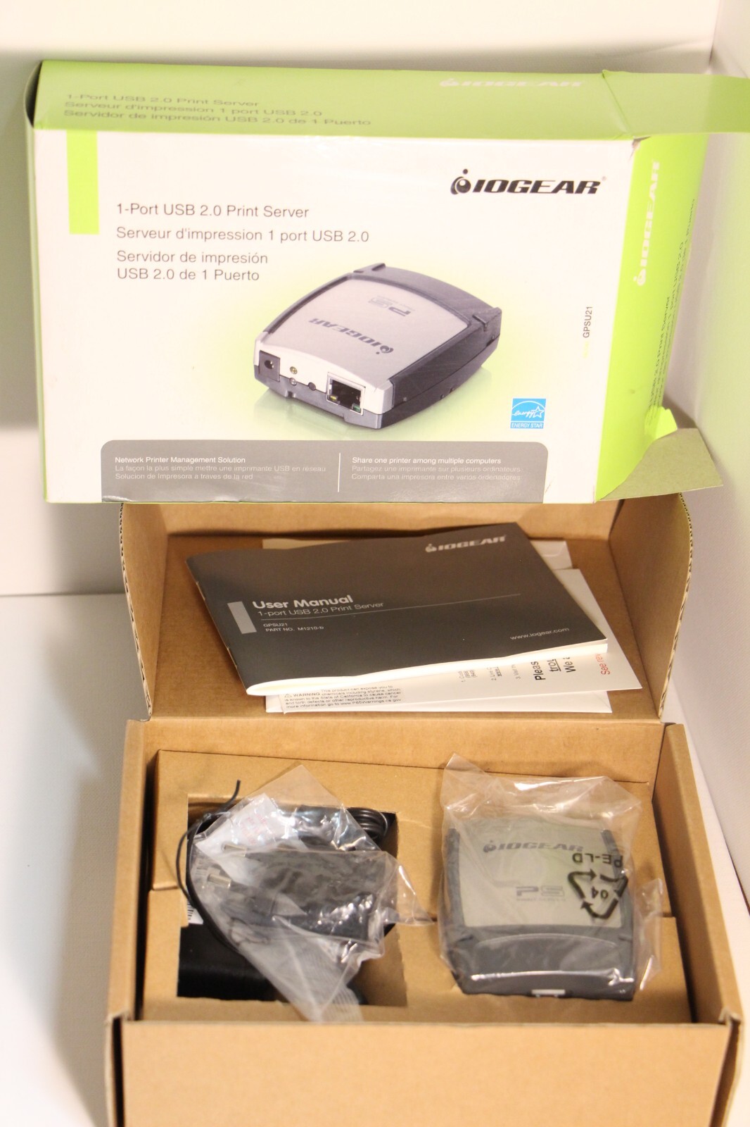 IOGEAR 1Port USB 2.0 Print Server / Network Printer Management